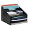 Mind Reader Desktop Organizer, Vertical File Holder, Paper Trays, Office, Plastic, Black